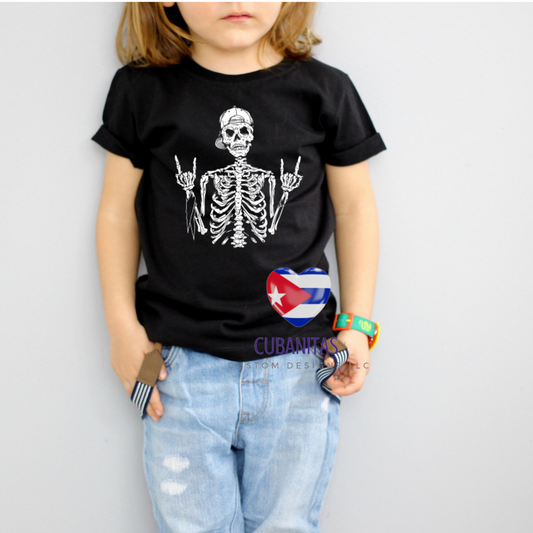 rock on skeleton kids