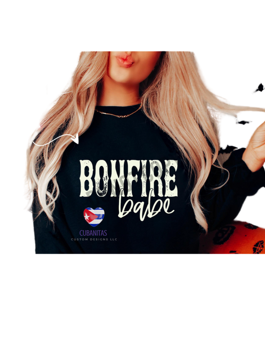 Bonfire babe glow in the dark T-shirt