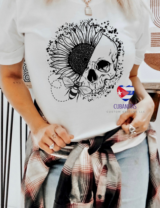 Skeleton Sunflower Shirt